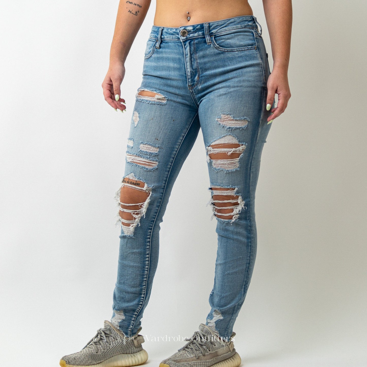 AEO Ripped & Thrashed Jegging Jeans Super Stretch X