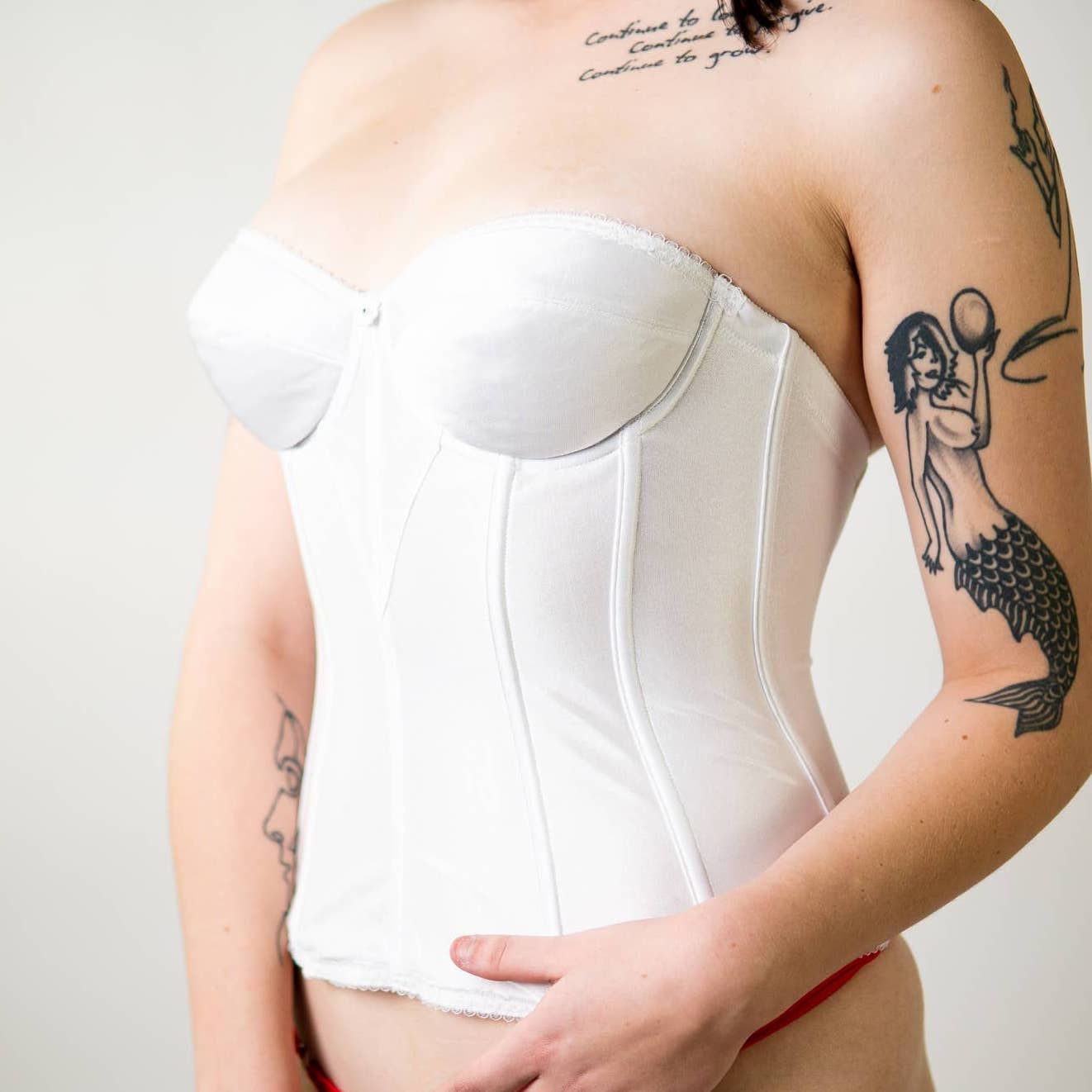 White Slimming Corset Bustier Lingerie- 34C