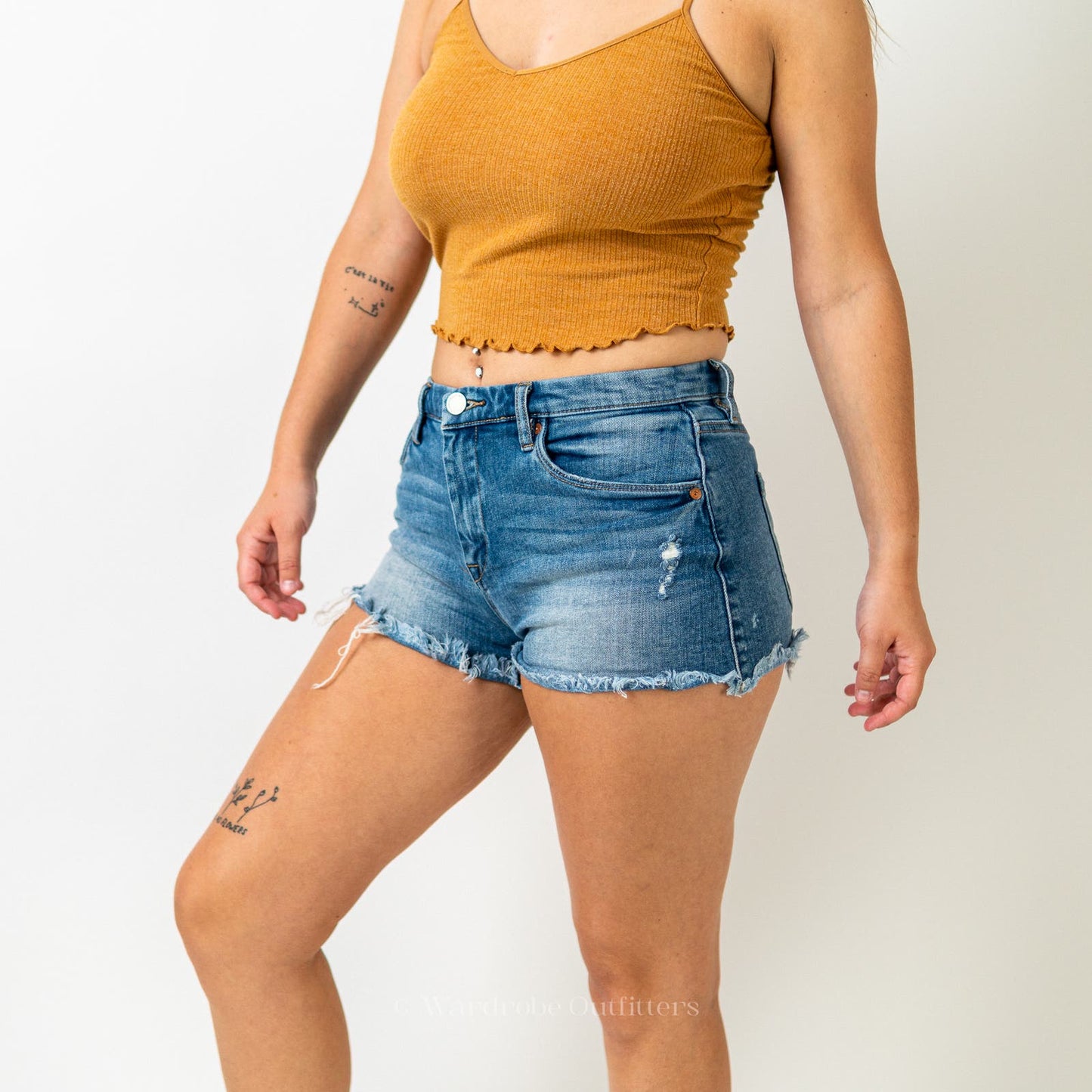 Blank NYC Cutoff Cheeky Stretch Denim Jean Shorts