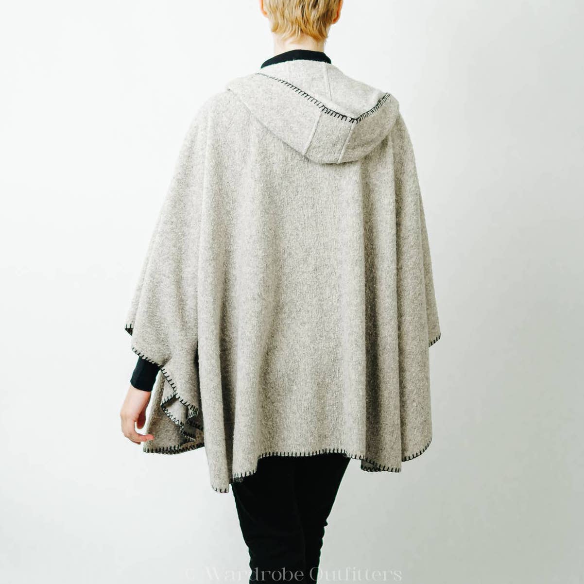 The Vermont Country Store Hooded Berber Fleece Cape Poncho