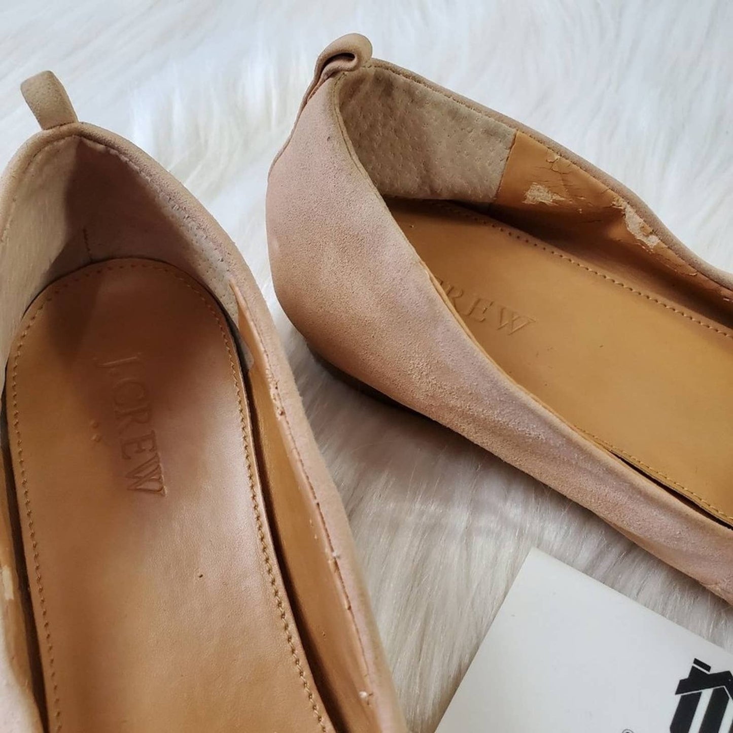 J. Crew Cece Suede Leather Ballet Flats - 8