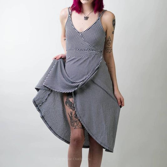 Z Supply Striped HiLo Wrap Dress - XS
