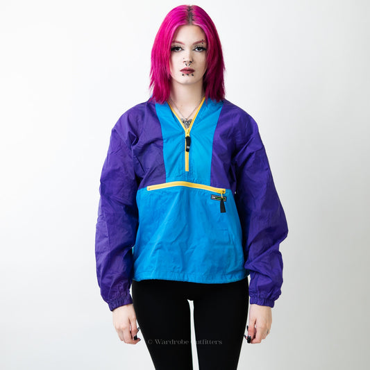 Vintage 90s Helly Hansen Colorblock Windbreaker Track Jacket - S