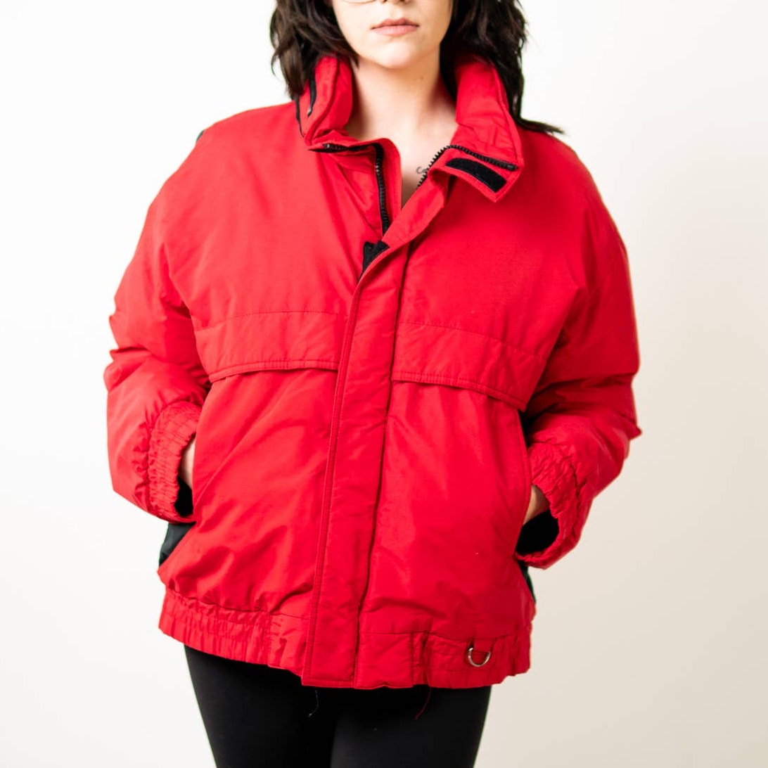 Vintage 90s Red Puffer Ski Jacket by [St. Moritz] - XL