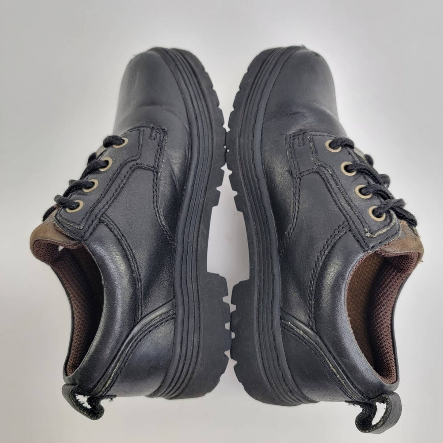 Timberland Black Leather Lace Up Oxford Shoes - 1.5C