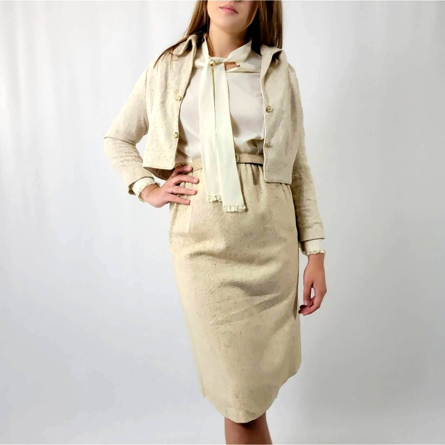 Vintage 60s Dress With Jacket Set by Villano Gerardo - L