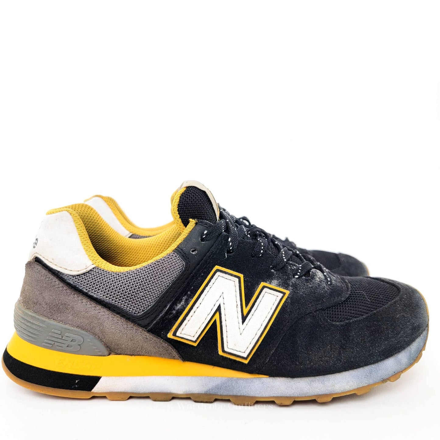 New Balance 574 'Black Gold' Marathon Running Shoes Sneakers