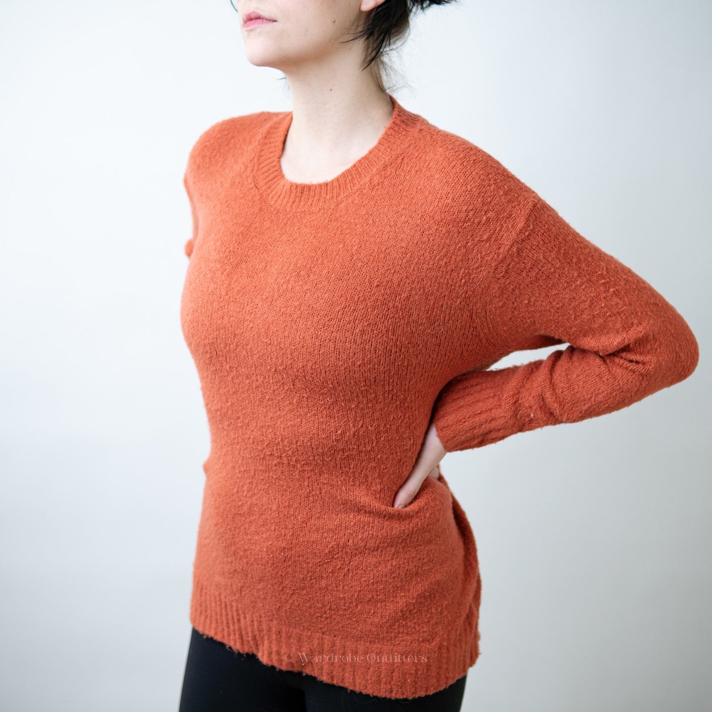 Philosophy Burnt Orange Soft Fuzzy Crewneck Sweater - M