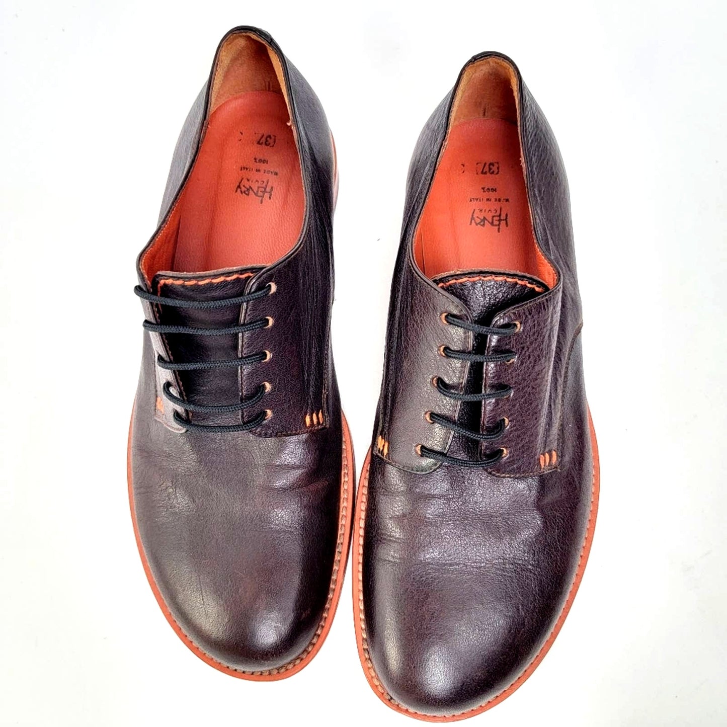 Barneys New York x Henry Cuir Italian Designer Oxford Shoes - 6