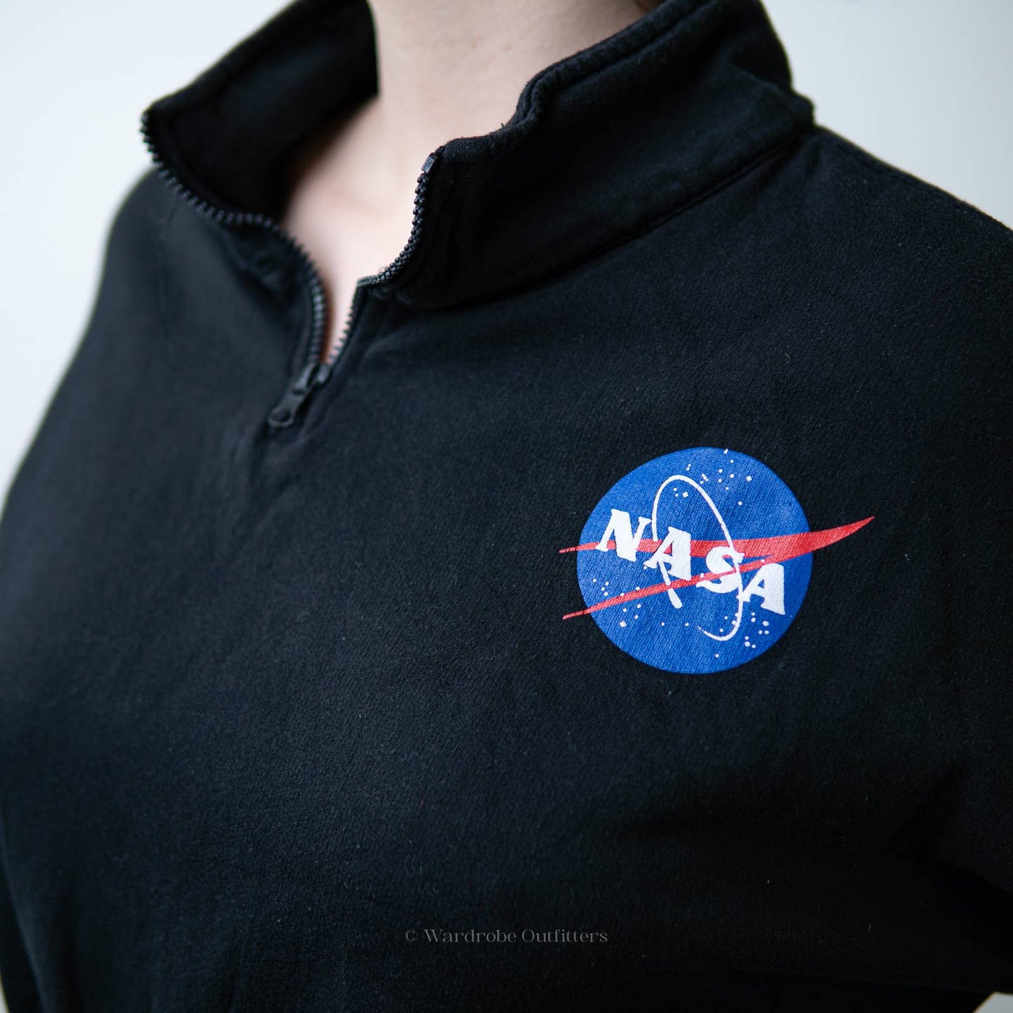 Chemistry NASA Black Cropped Sweatshirt - L