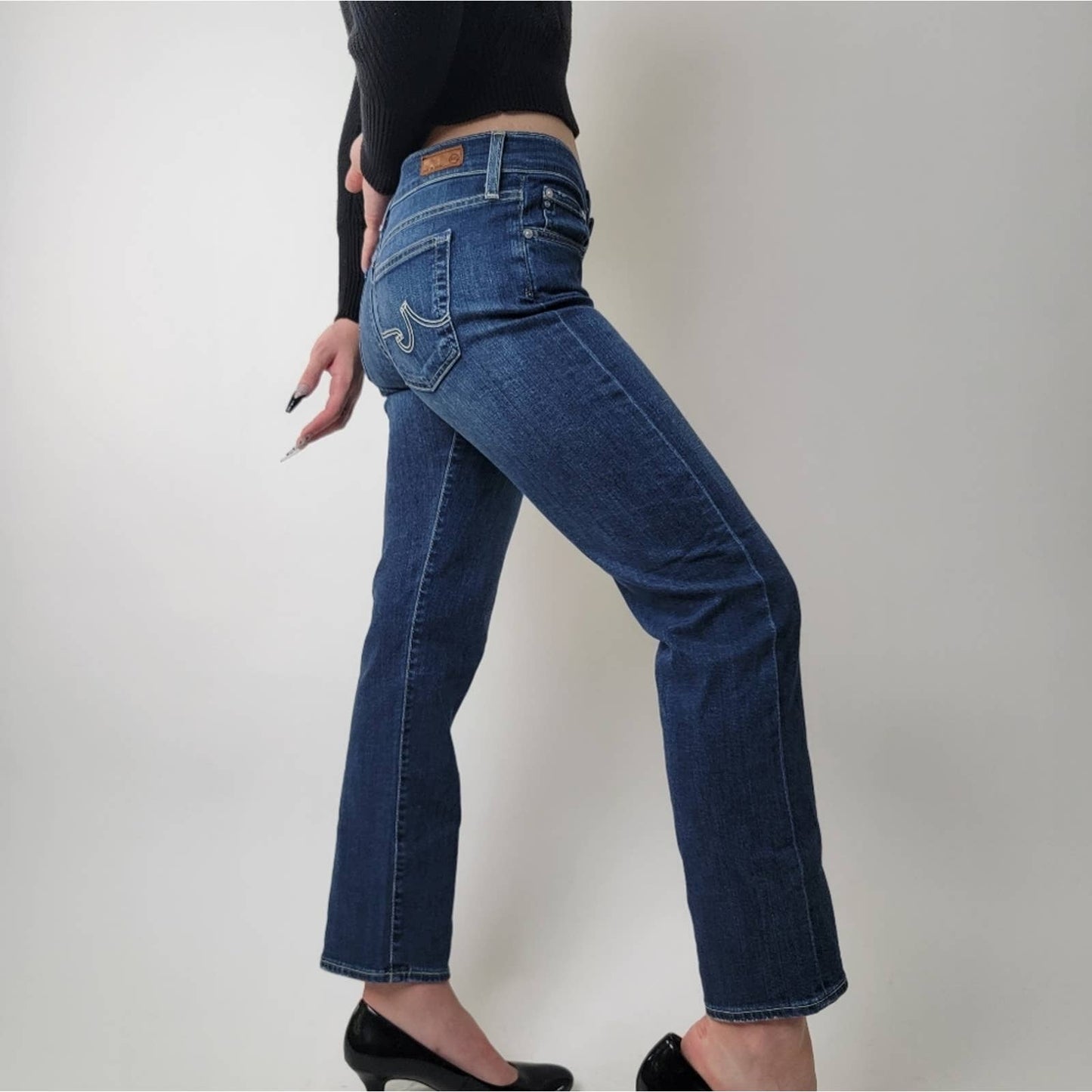 AG Adriano Goldschmied Simona Straight Leg High Rise Jeans