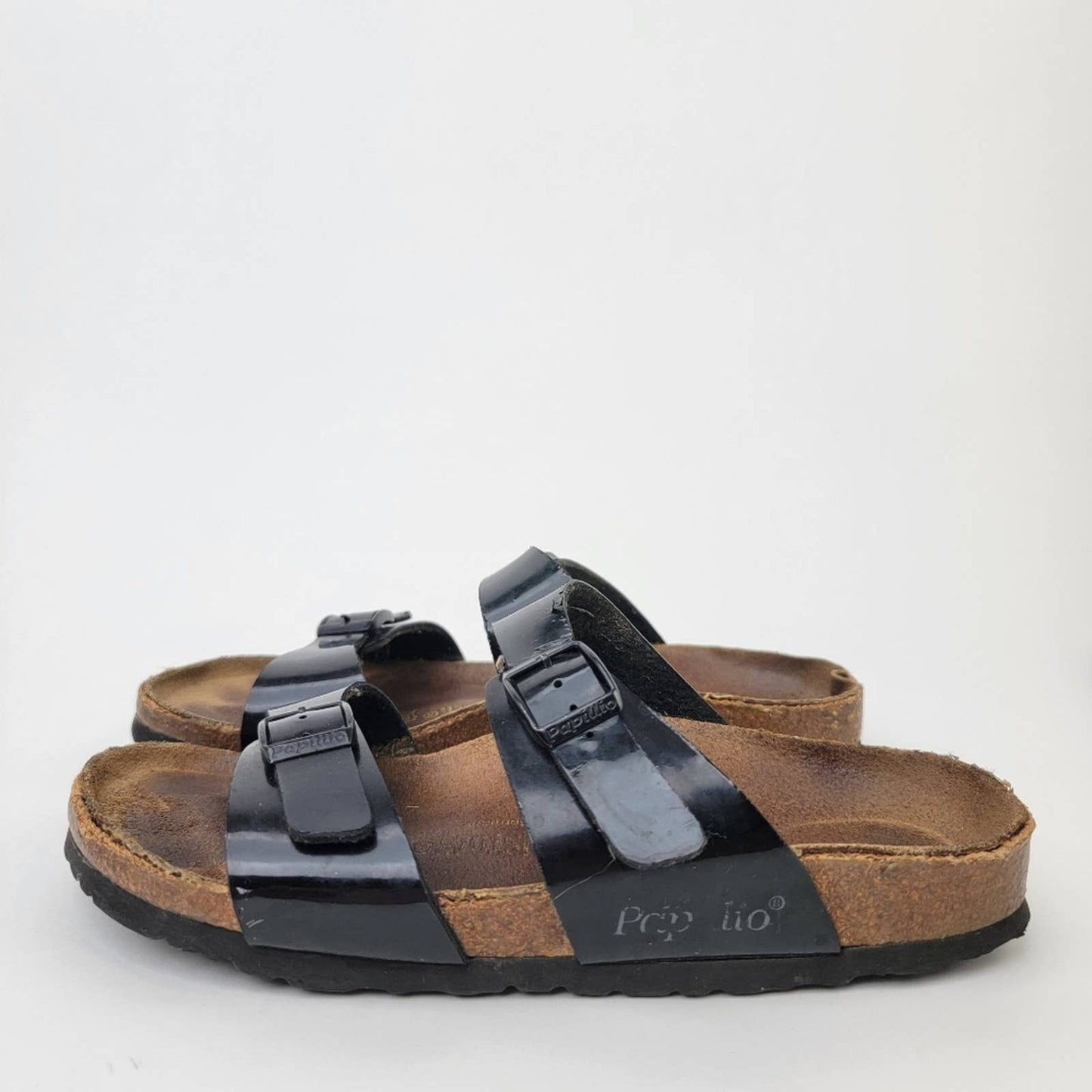 Birkenstock Papillio Arizona Black Patent Leather Sandals - 8