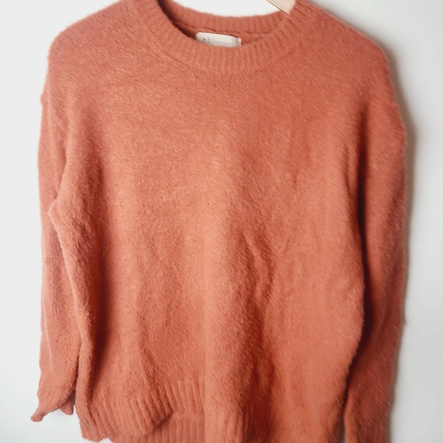 Philosophy Burnt Orange Soft Fuzzy Crewneck Sweater