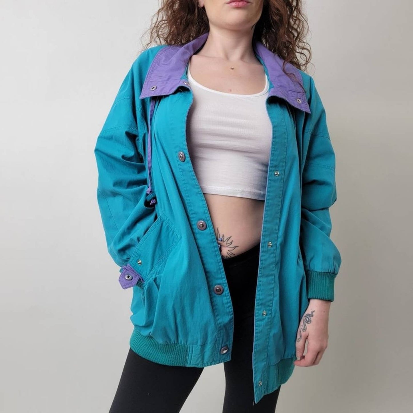 Vintage 90s IZZY Sports Wear Color-Blocked Pastel Ski / Bomber / Track Jacket