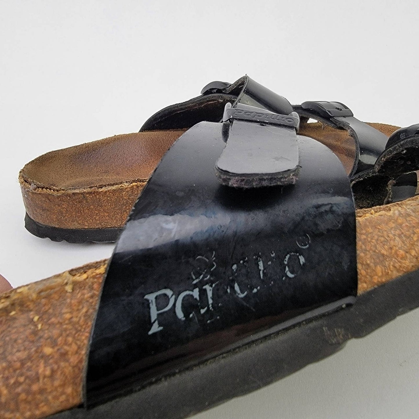 Birkenstock Papillio Arizona Black Patent Leather Sandals - 8