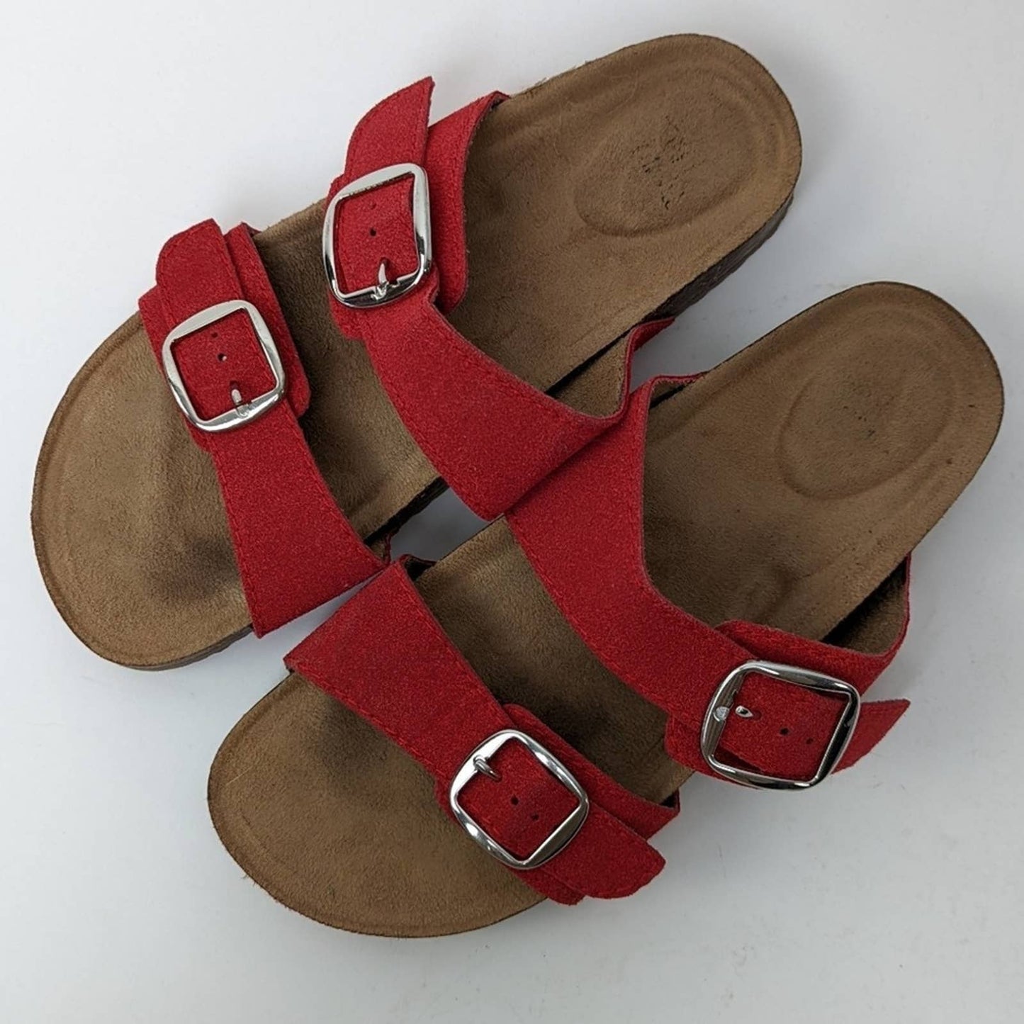 Arizona Style Nubuck Red Sandals - 6
