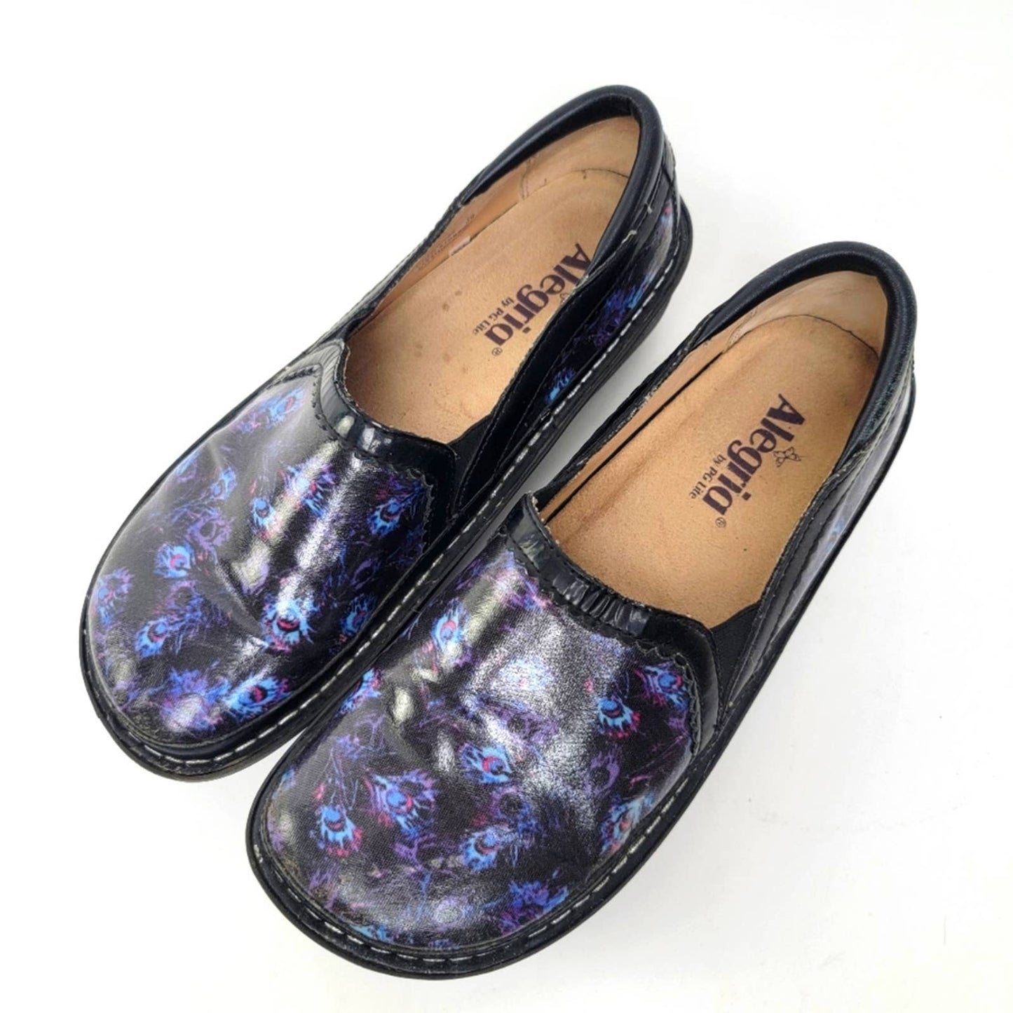 Alegria Debra Peacock Slip On Loafer Platform Clogs - 9