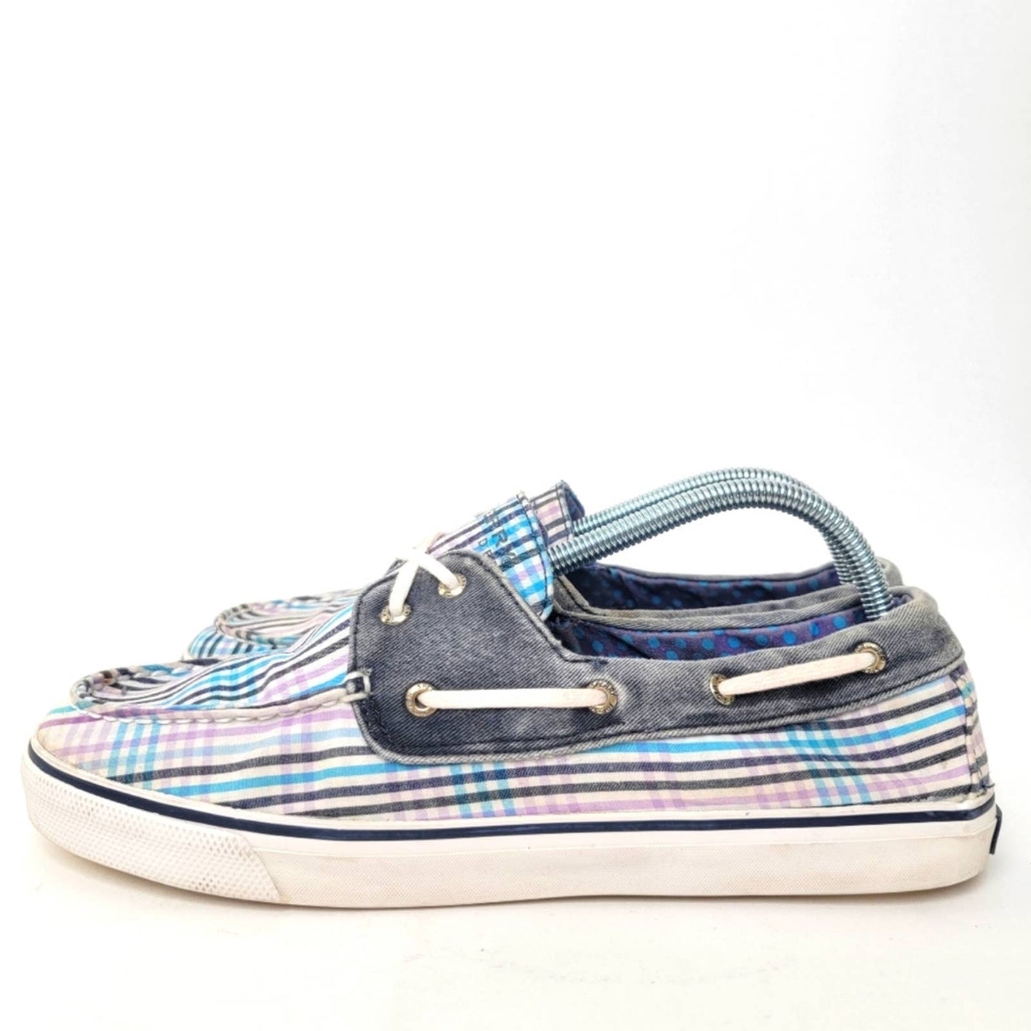 Sperry Top Sider Pastel Plaid Boat Shoes - 11