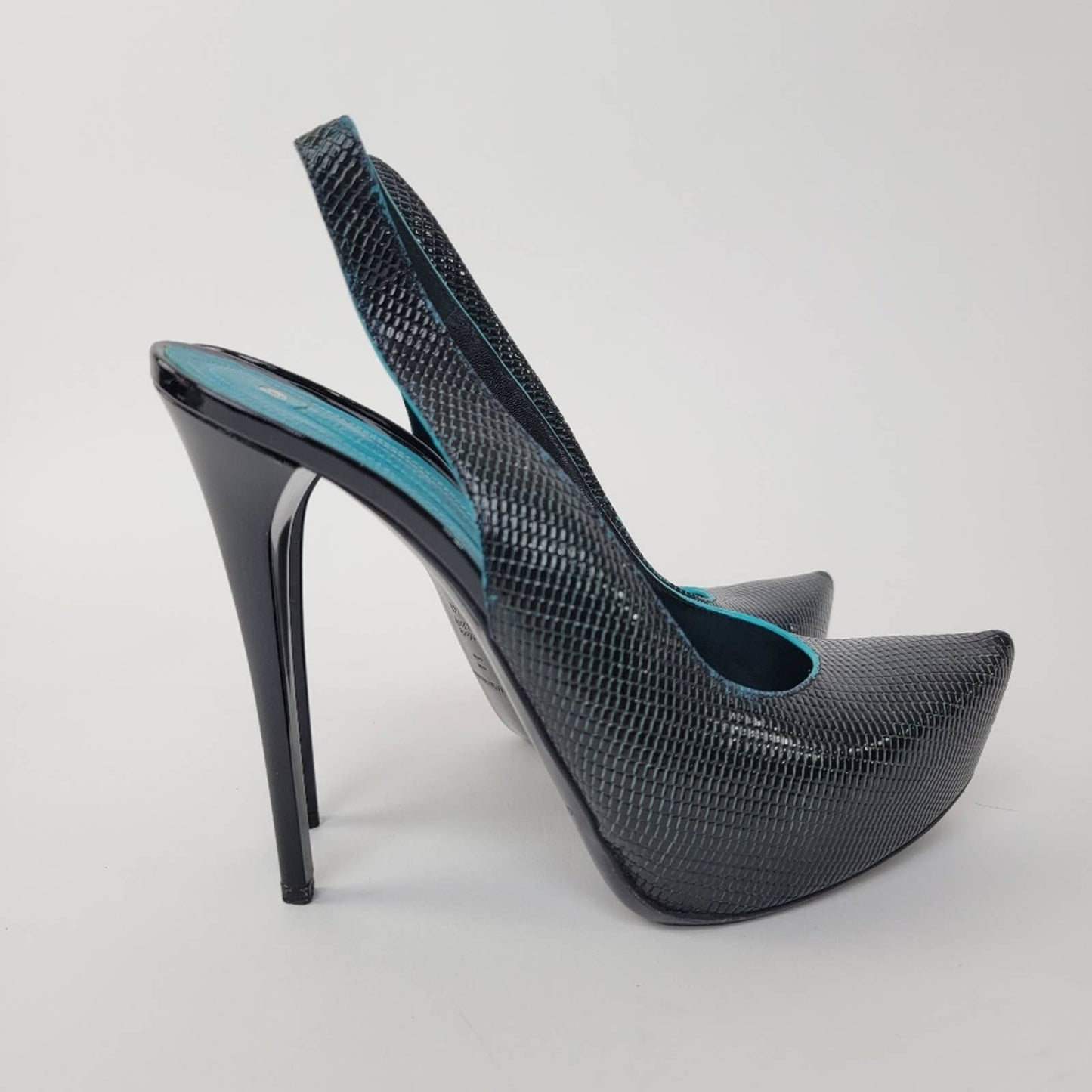 Luxury Designer Gianmarco Lorenzi Platform Stiletto Slingback Pumps - 9