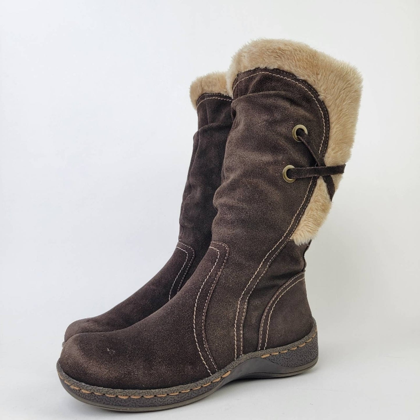 Bass Denver Zip Up Suede Winter Boots - 8.5