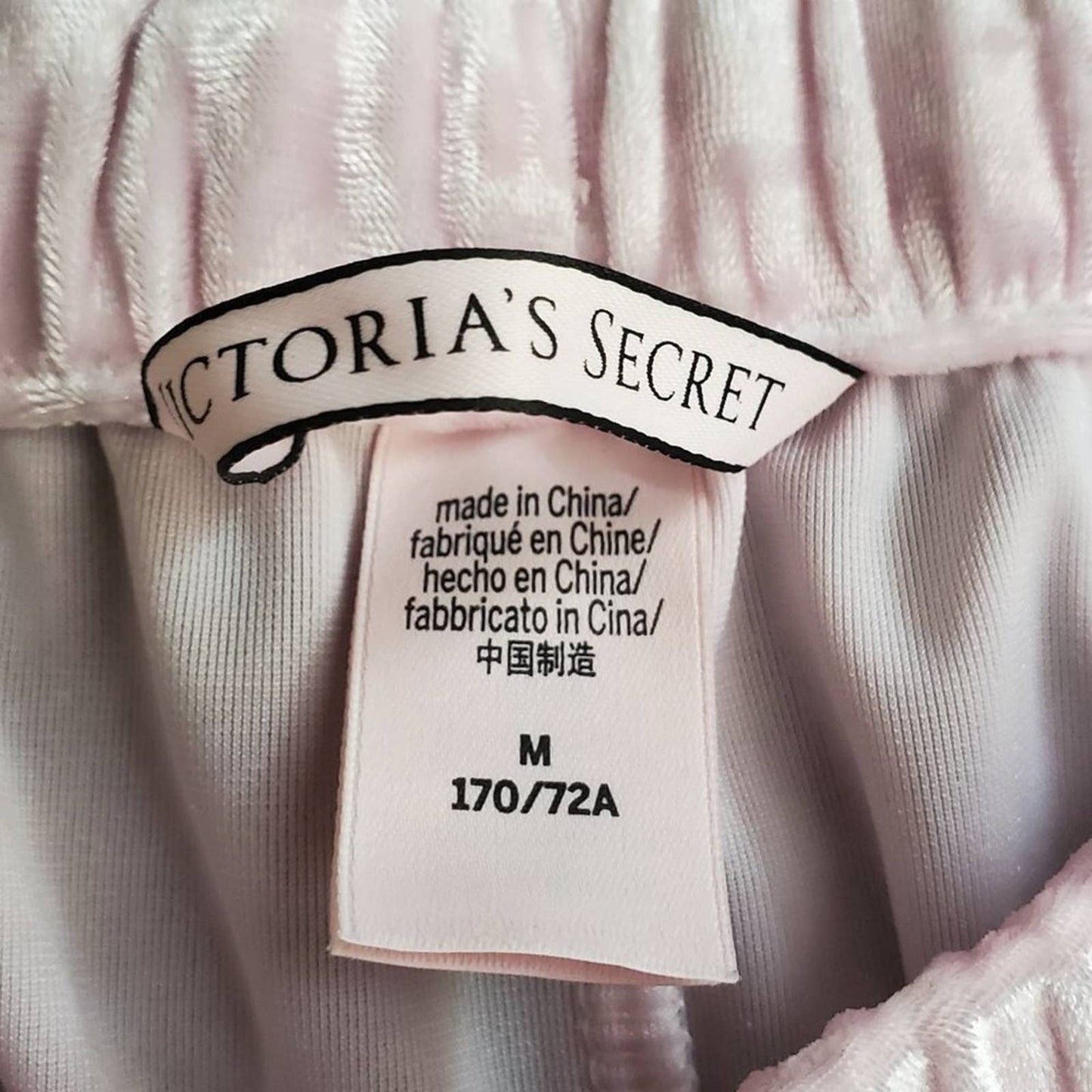VS Victoria's Secret Blush Pink Crushed Velvet Sleep Shorts - M