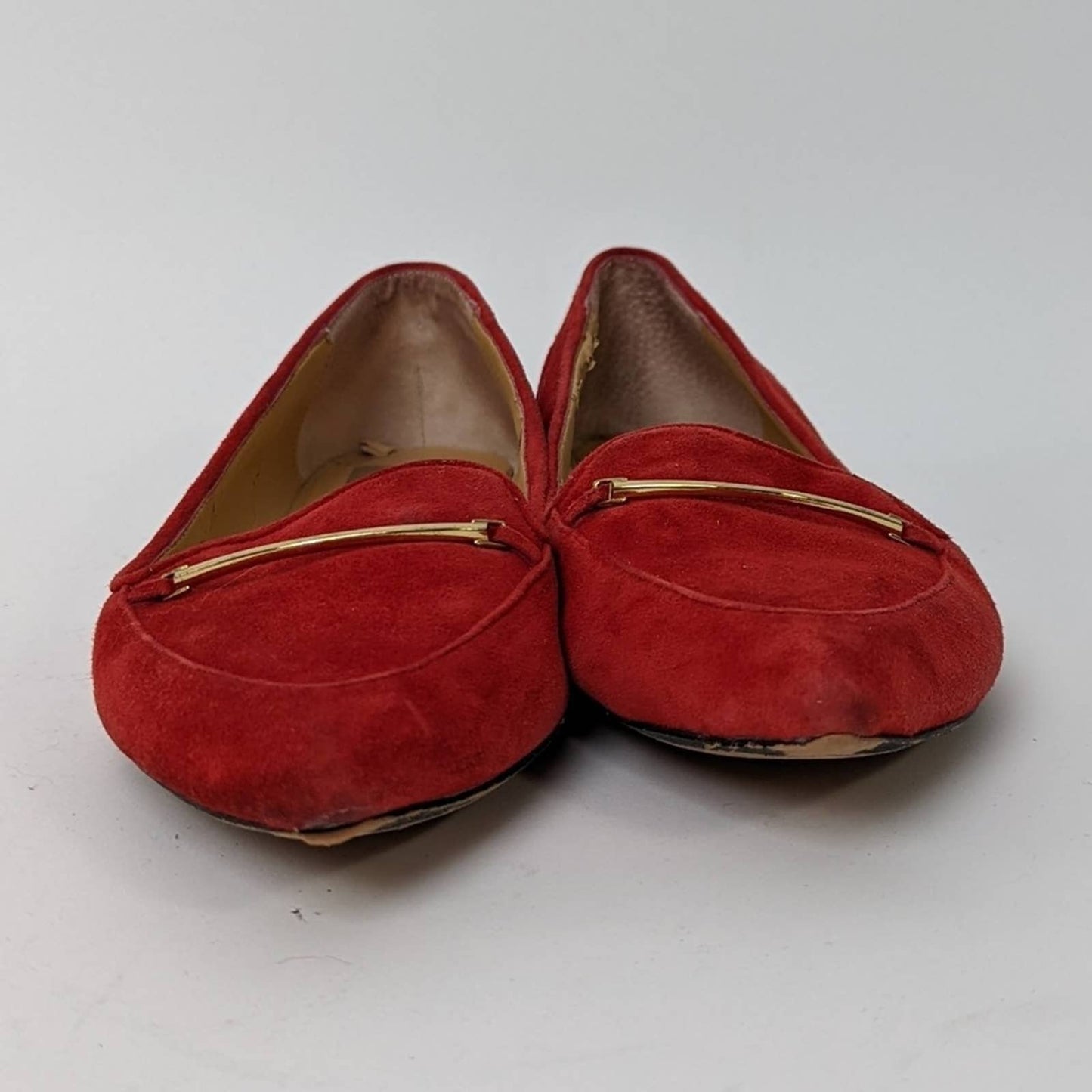 Dolce Vita Red Point Toe Sued Ballet Flats - 7