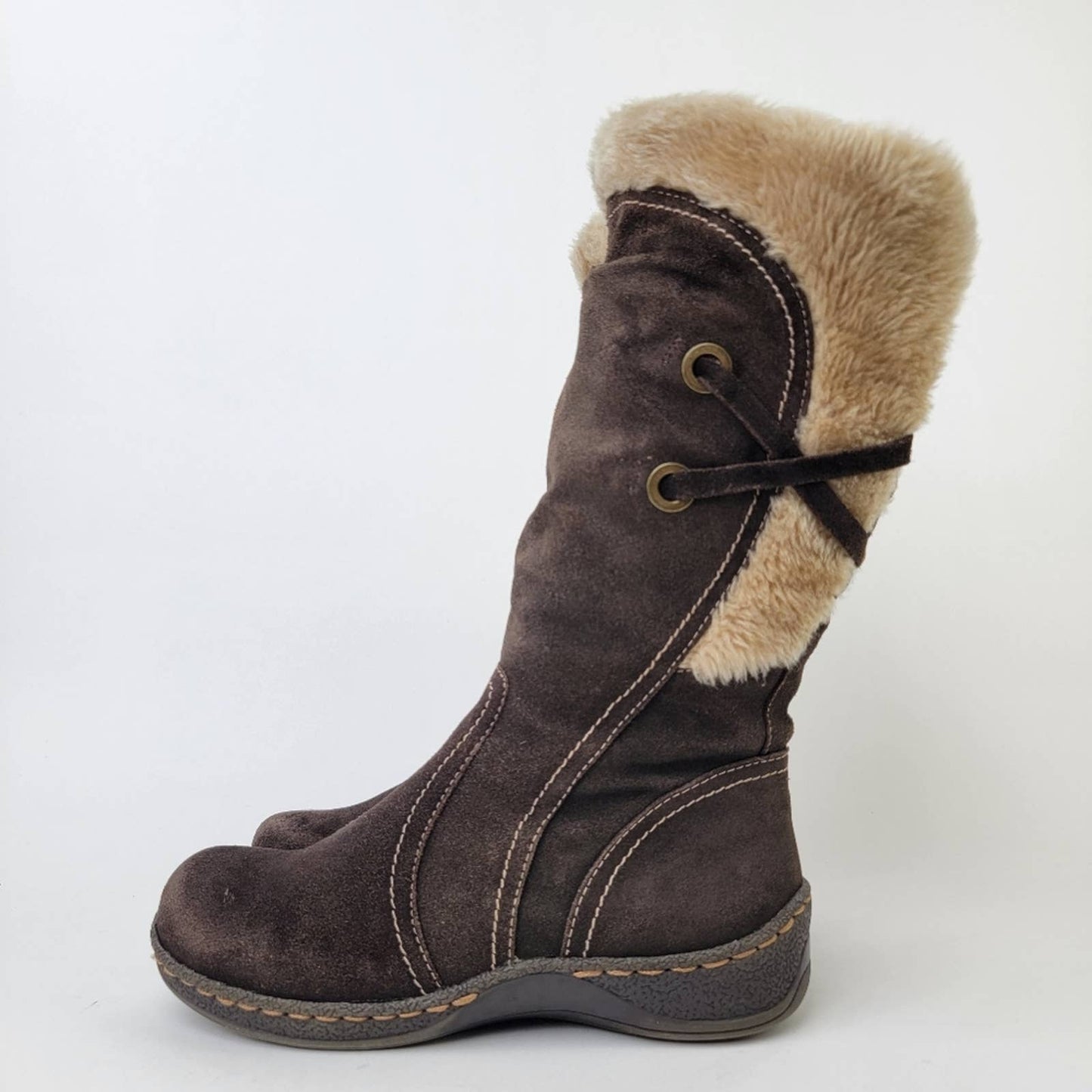 Bass Denver Zip Up Suede Winter Boots - 8.5