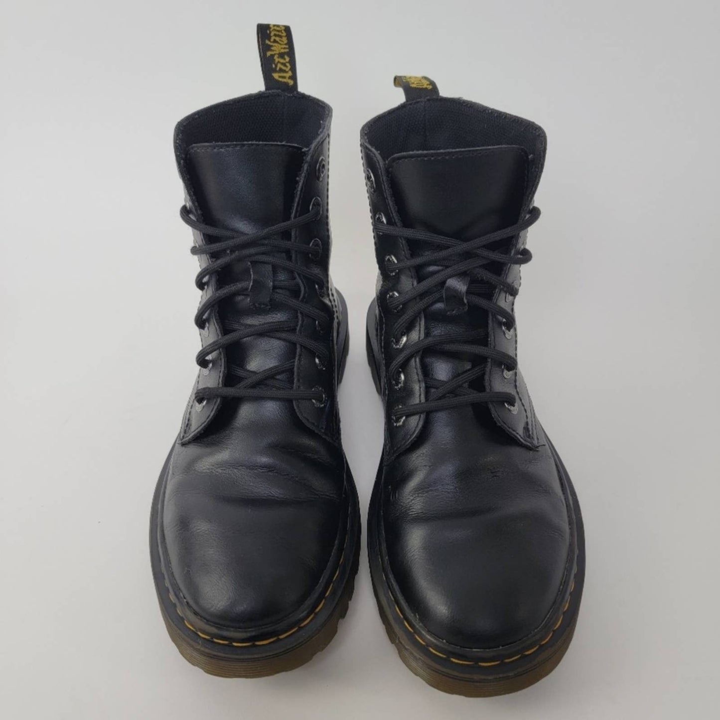 Dr. Martens Luana Black Leather Combat Boot - 8