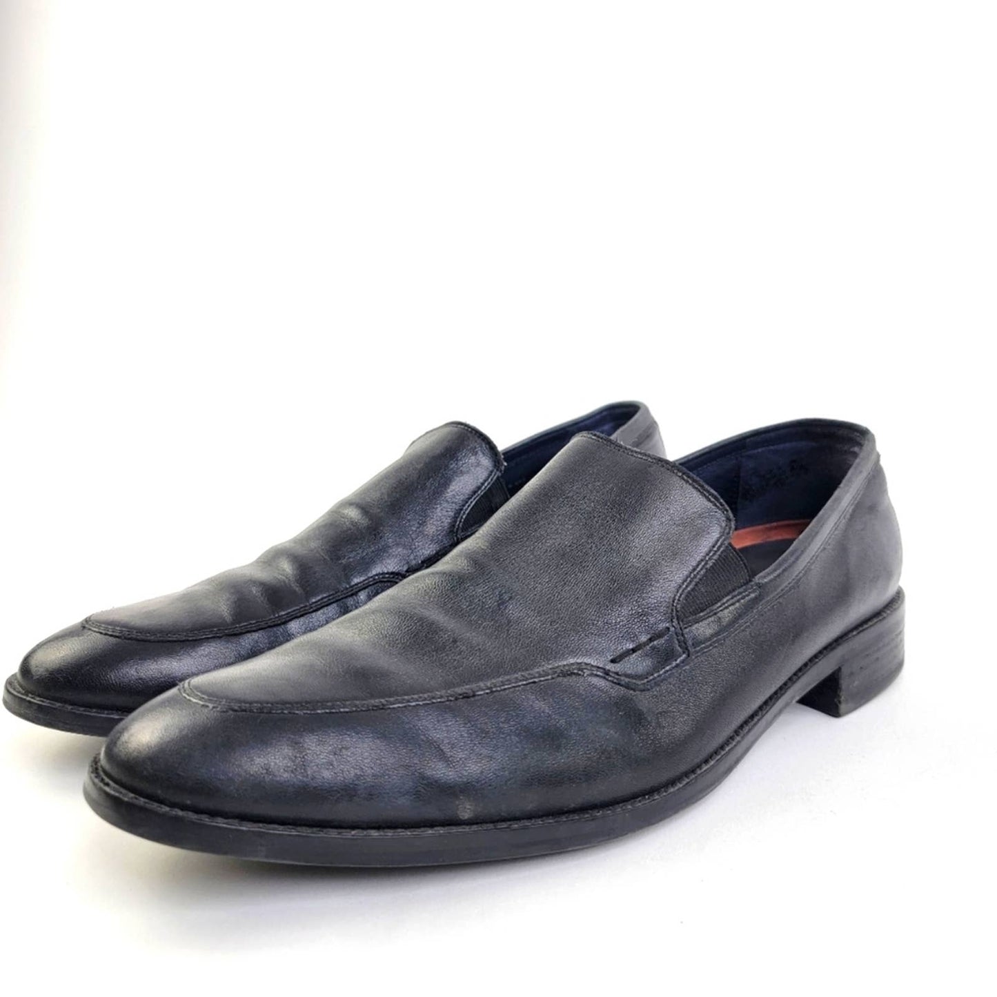 Cole Haan Grand OS Lenox Hill Venetian Black Leather Slip On Dress Loafers - 12