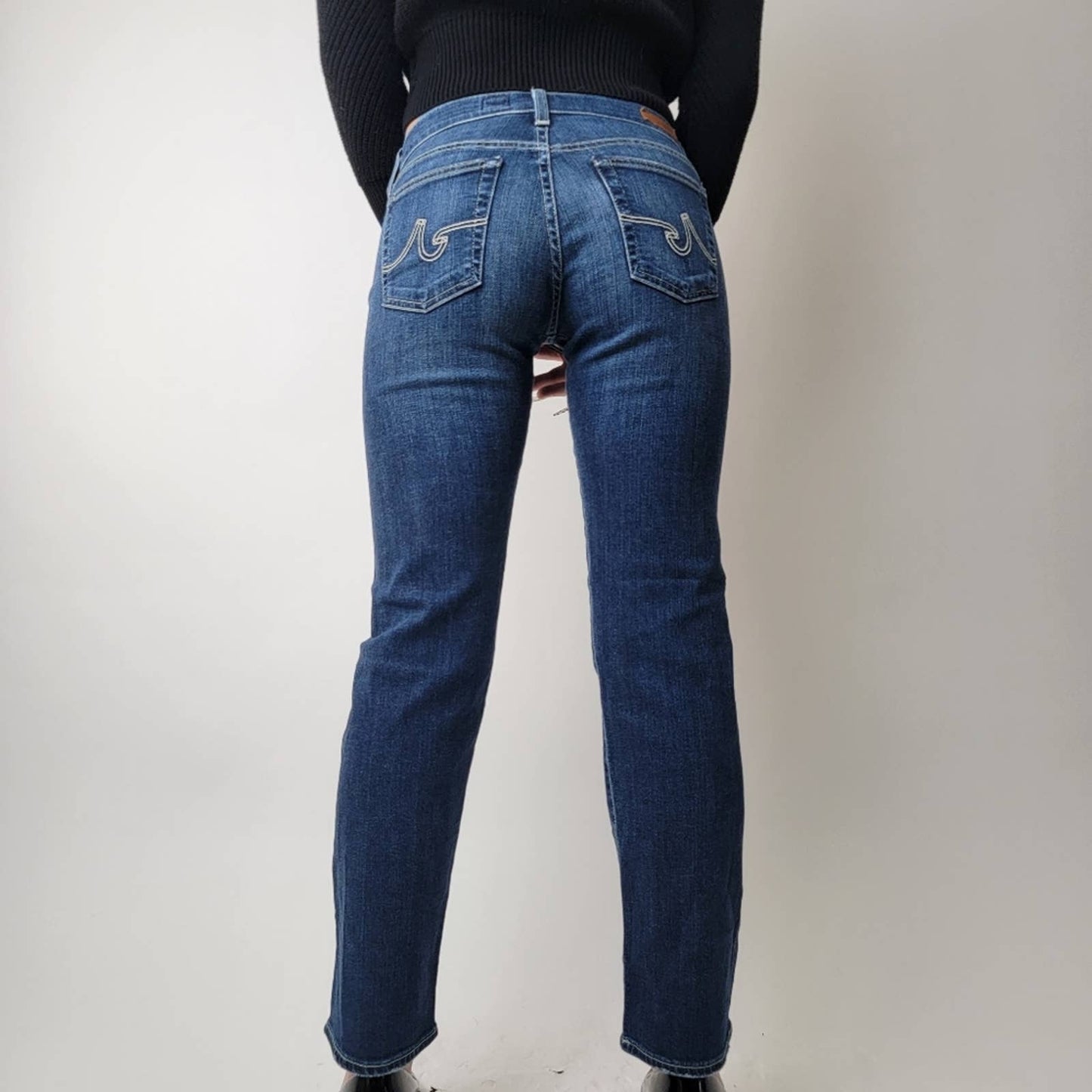 AG Adriano Goldschmied Simona Straight Leg High Rise Jeans