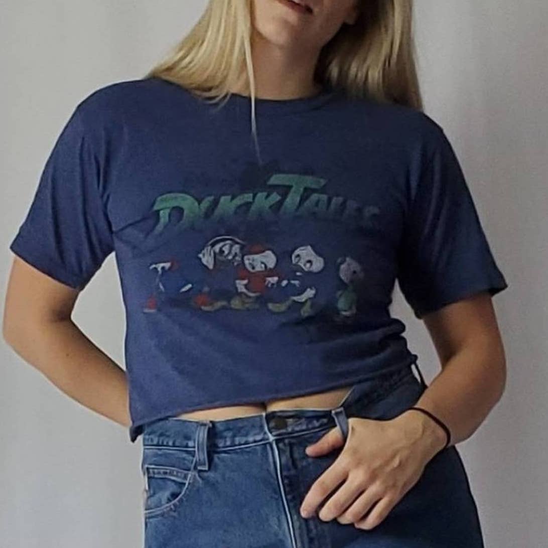 Vintage Disney Ducktales Crop Tee - S