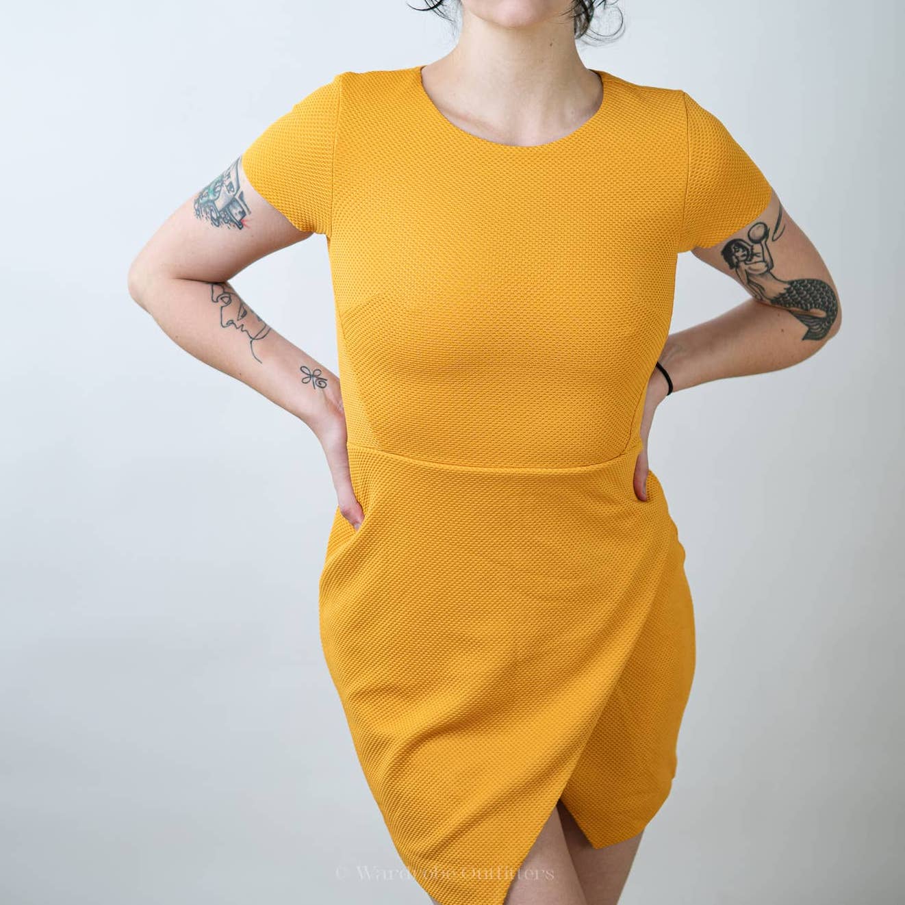 NEW H&M Mustard Yellow Bodycon Dress - 8