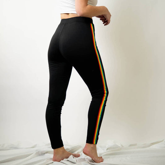 Rainbow Stripe Legging Track Pant Joggers - M