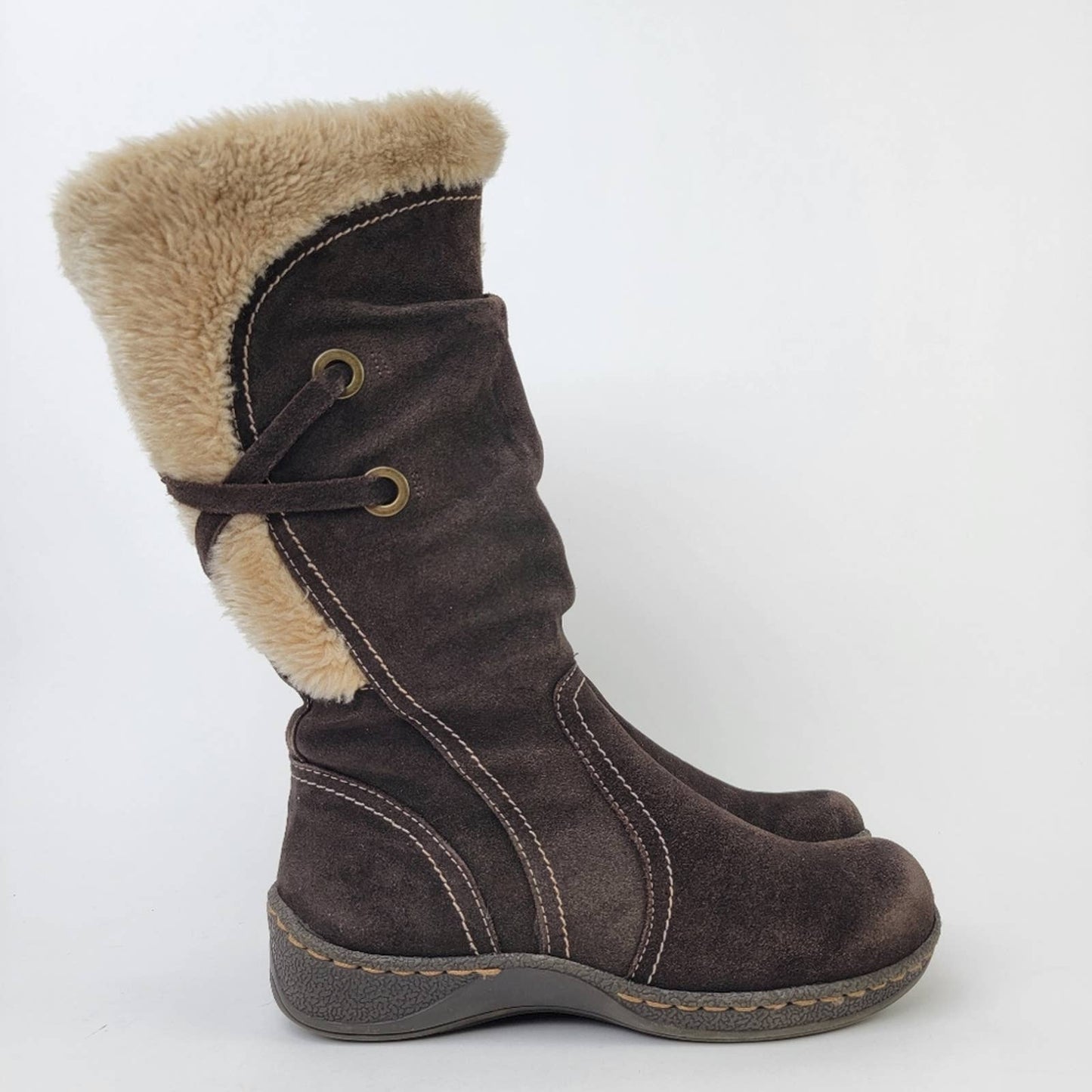 Bass Denver Zip Up Suede Winter Boots - 8.5