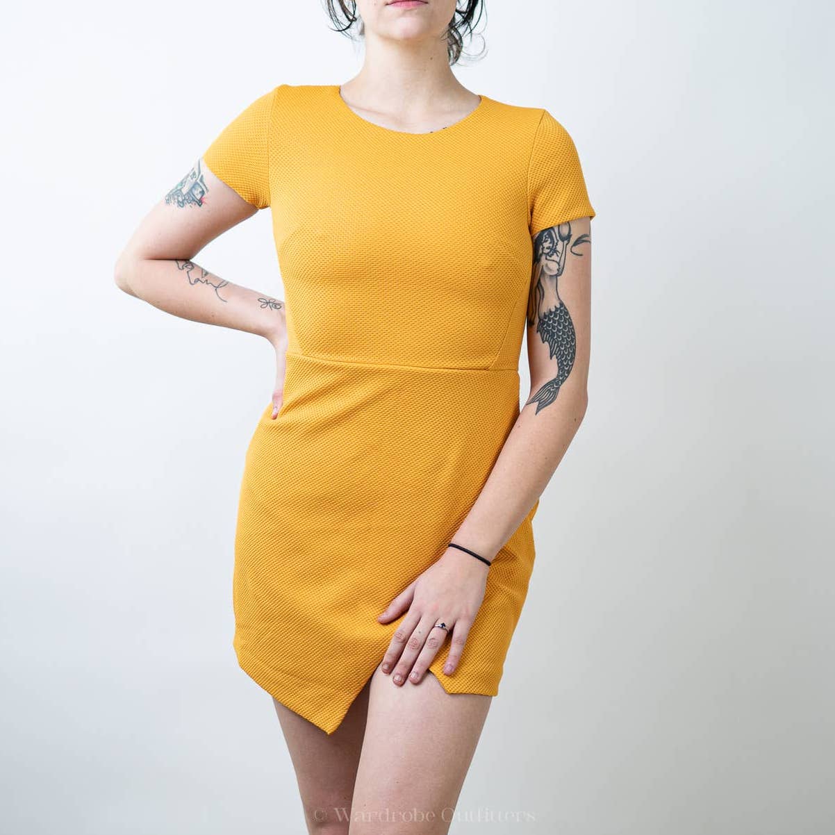 NEW H&M Mustard Yellow Bodycon Dress - 8