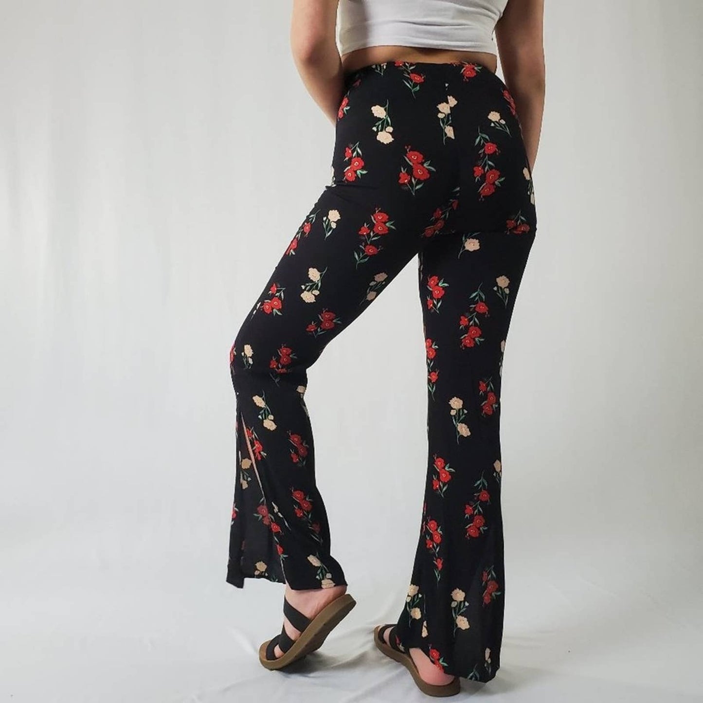 Forever 21 Floral Wide Leg Pants - S