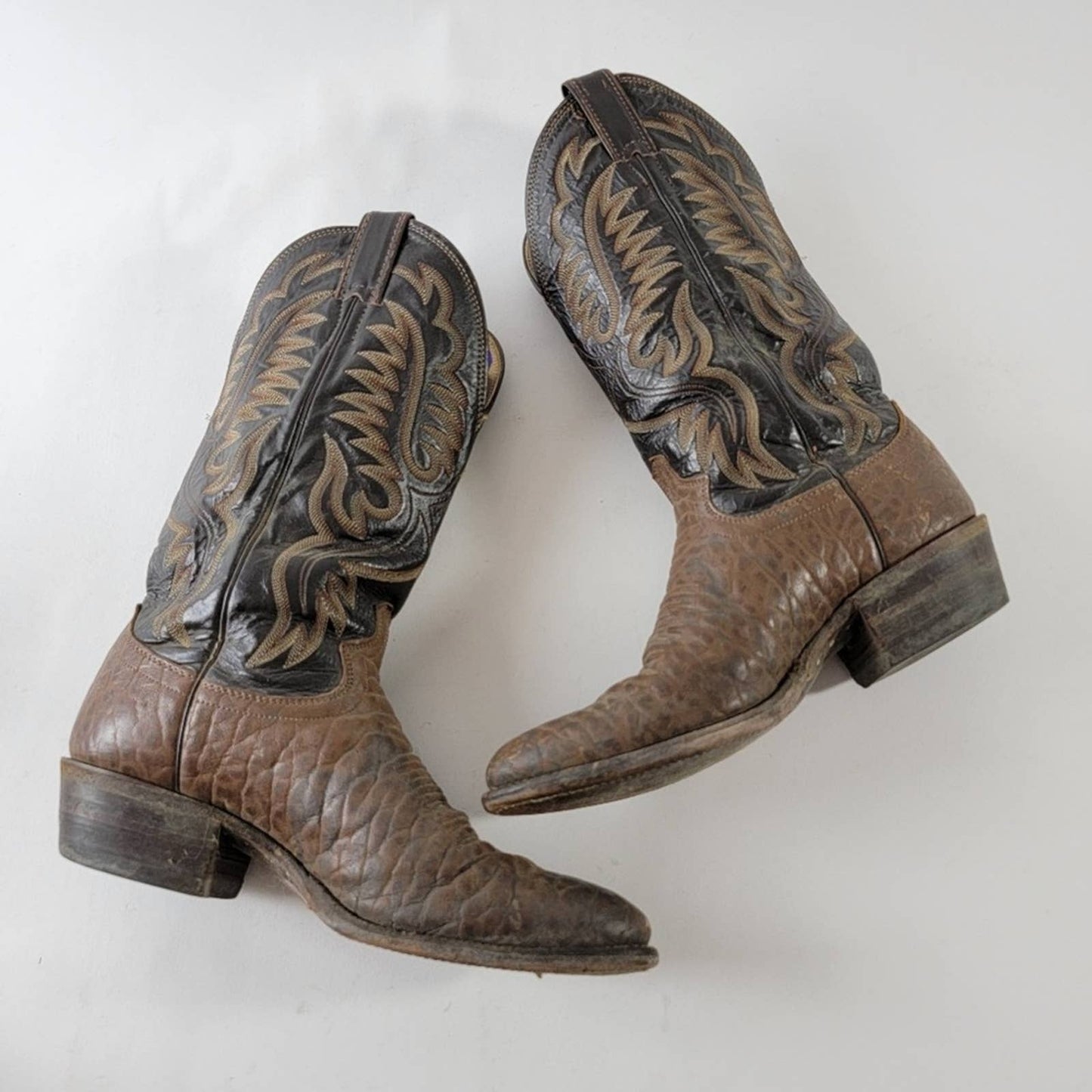 Justin Comb Last Point Toe Cowboy Boots - 8.5