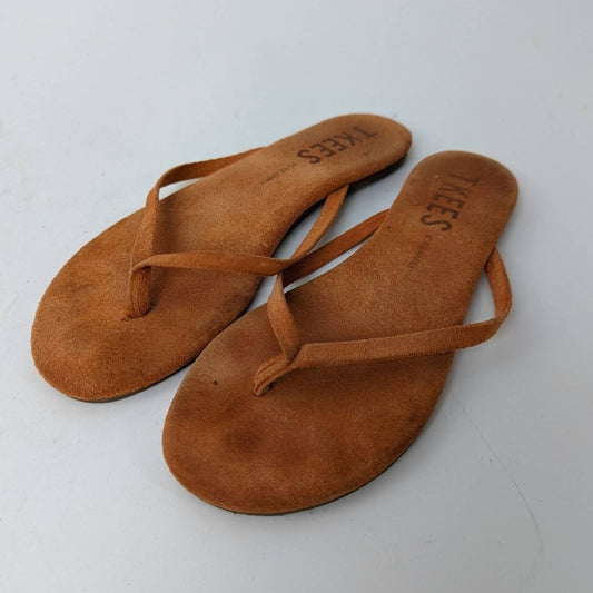 TKEES Lily Suede Flip Flops - 7