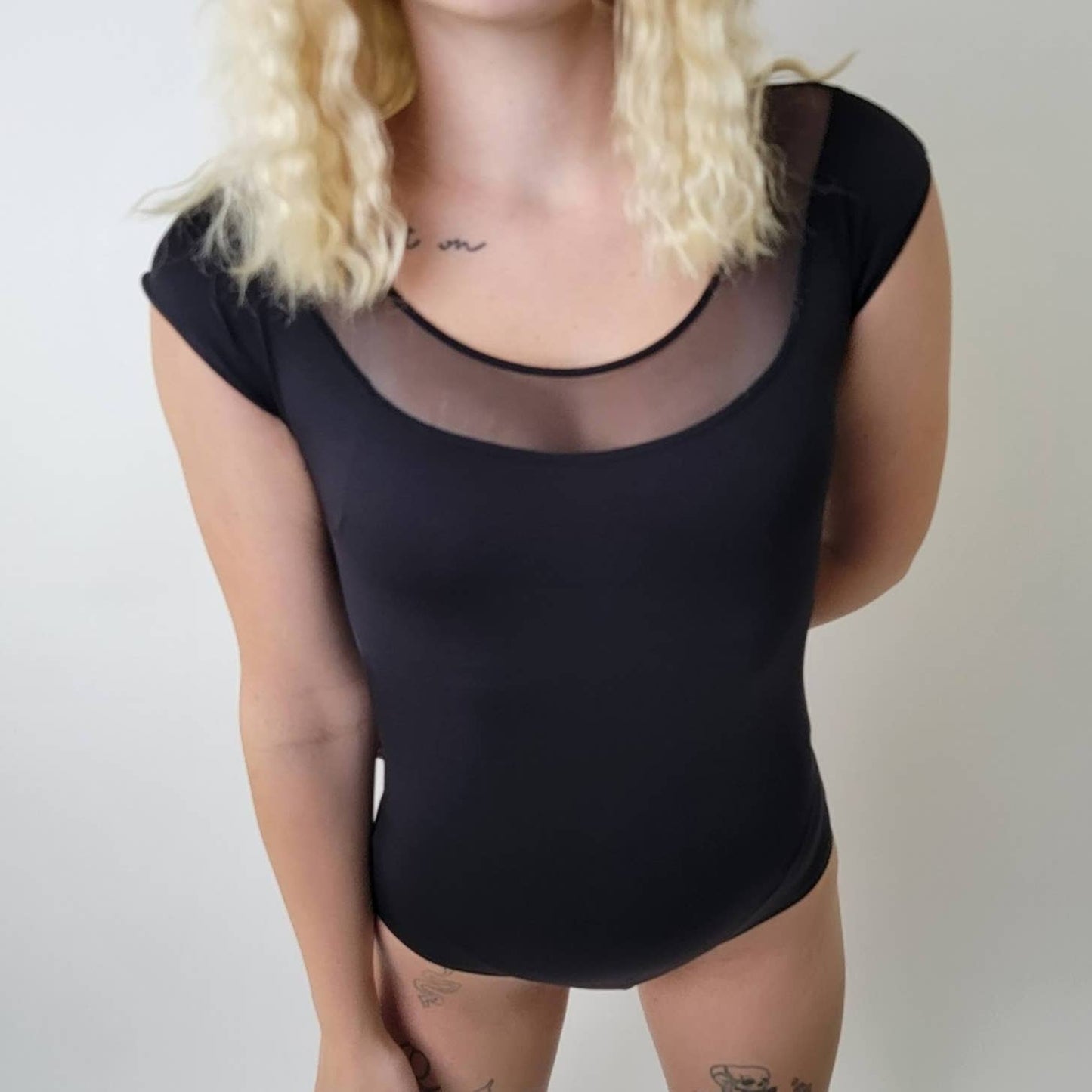 Gaynor Minden Juliet Black Leotard - S