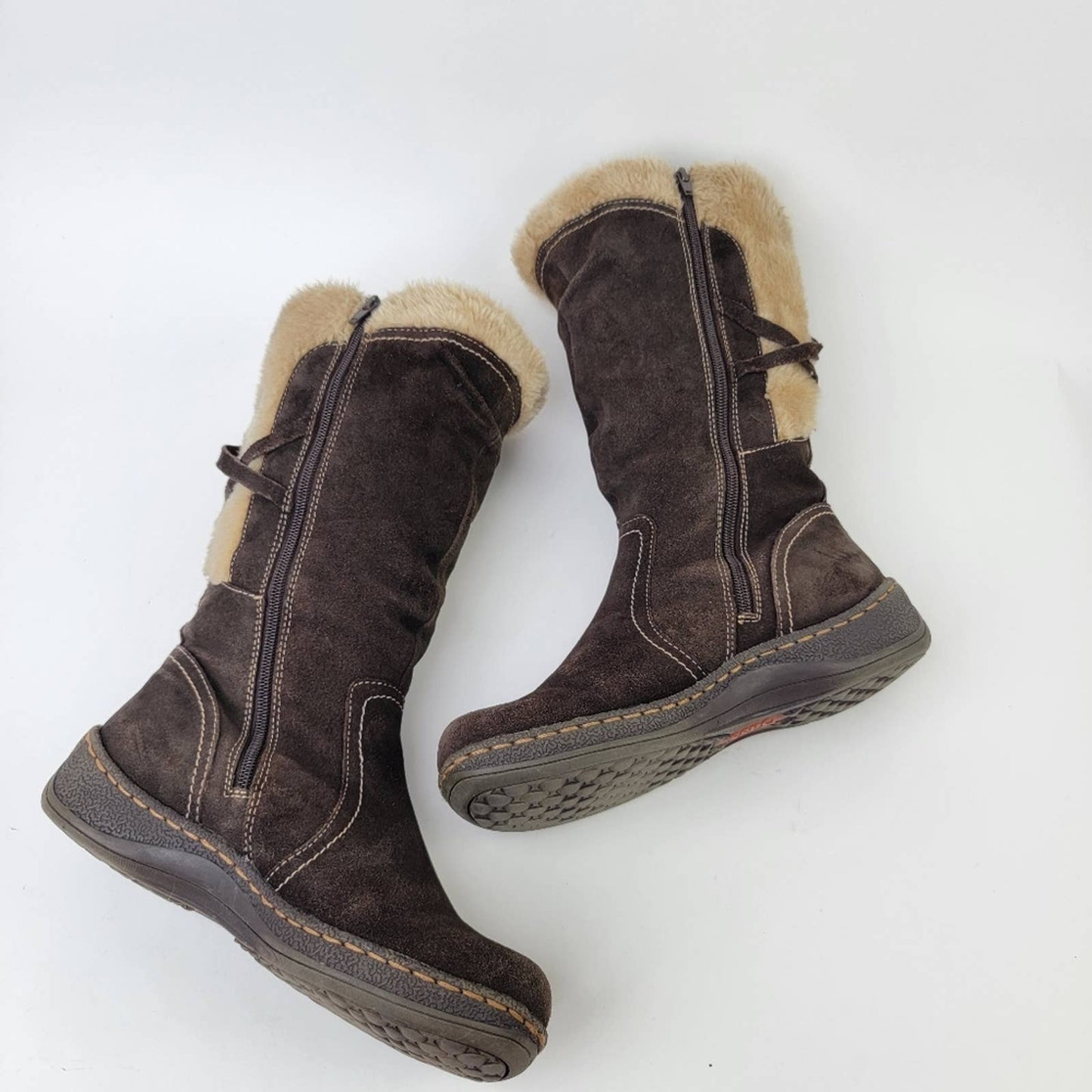 Bass Denver Zip Up Suede Winter Boots - 8.5