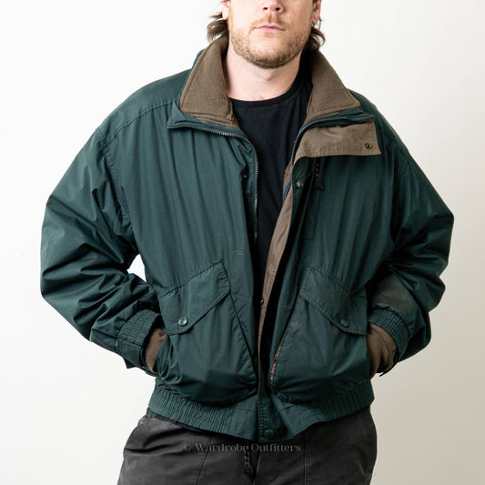 Vintage 90s Forest Green Double Lined Parka Jacket - L