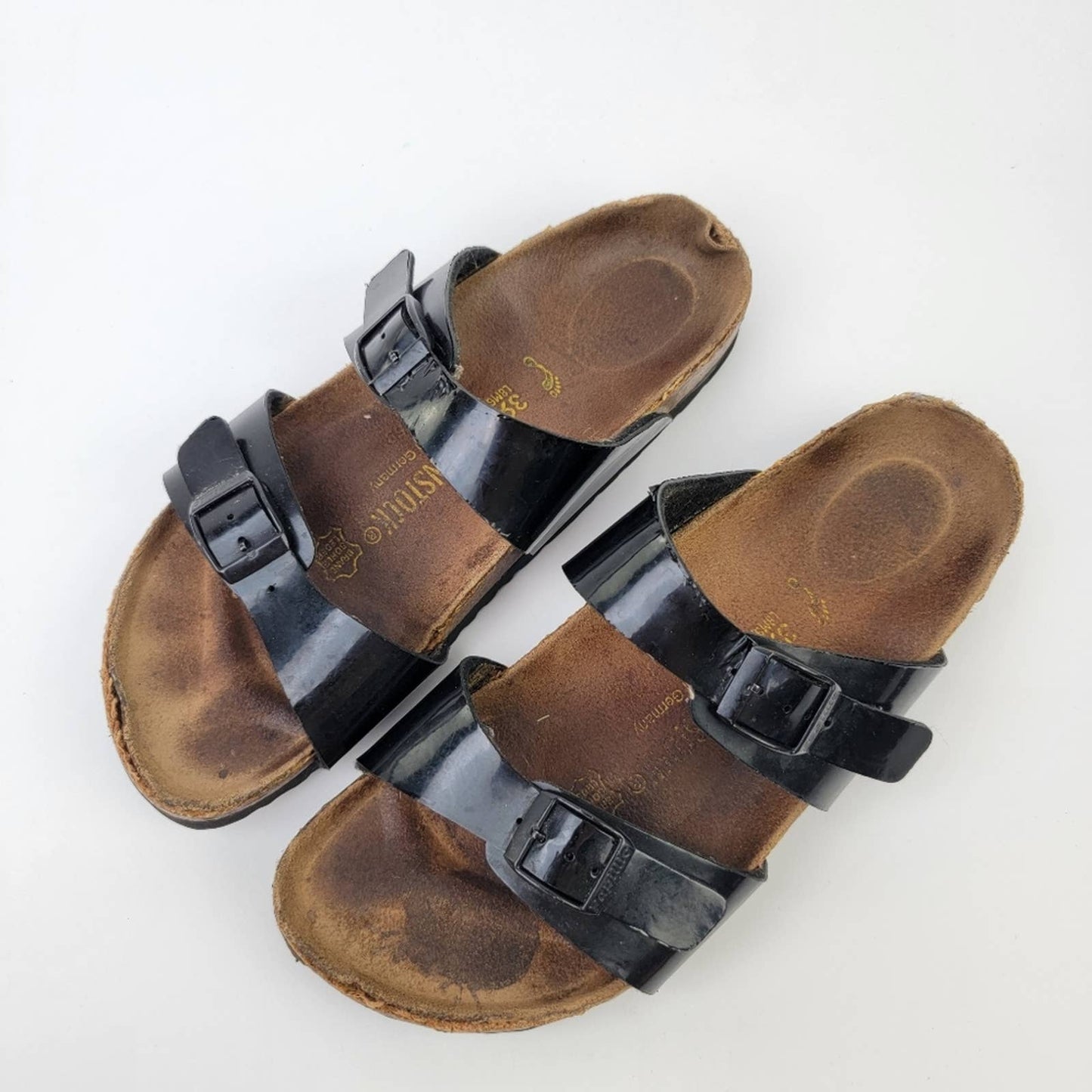 Birkenstock Papillio Arizona Black Patent Leather Sandals - 8