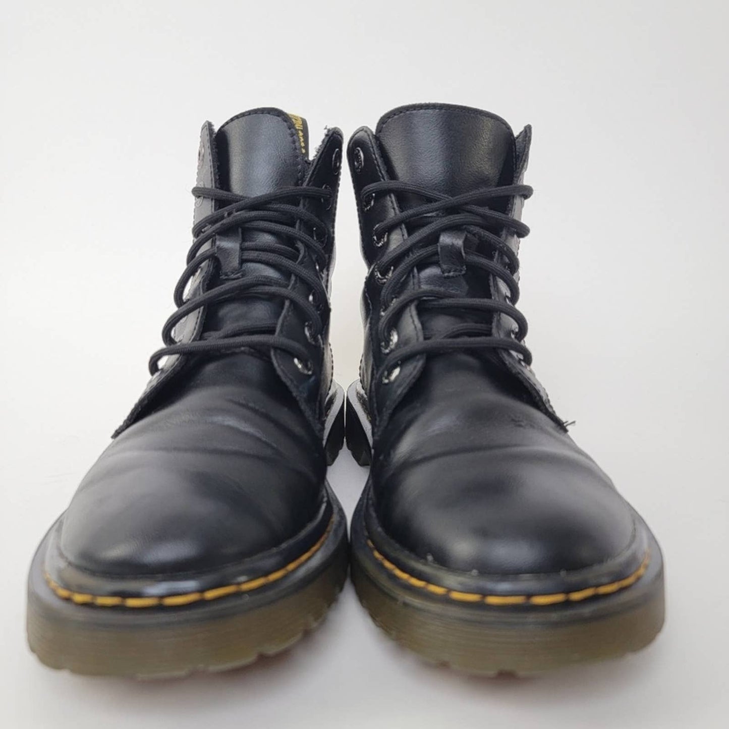Dr. Martens Luana Black Leather Combat Boot - 8